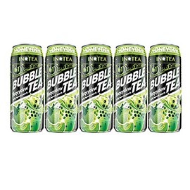 (Pack of 5) INOTEA Bubble Tea 5 Cans from ATIUS. Milk Tea with Boba Pearls in a Can (16.6oz/can). Choose One from Variety of Flavors: Brown Sugar, Taro, Honeydew, Banana, Matcha. Straws Included. (Honeydew)