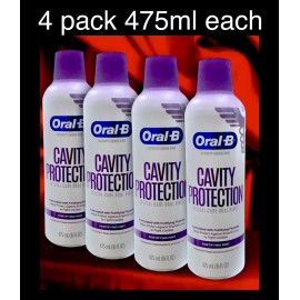 Oral-B 4pk Oral-B Cavity Protection Fortifying Mint Oral Rinse Mouth Wash 475ml Each