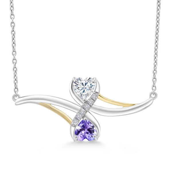 Gem Stone King 925 Silver and 10K Yellow Gold Pendant
