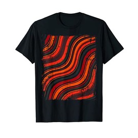 Blood Red Psychedelic Vintage Square Distressed T-Shirt