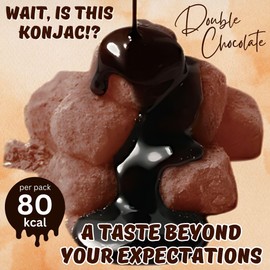 Mochikon - Ready-to-Eat Konjac Dessert with Mochi-Like Chewy Texture, Gluten-Free Dessert, Plant-Based, Healthy Snack, Made in Japan, 100g by B-GENKi, Marukin Foods (Pack of 3) (W Chocolate)