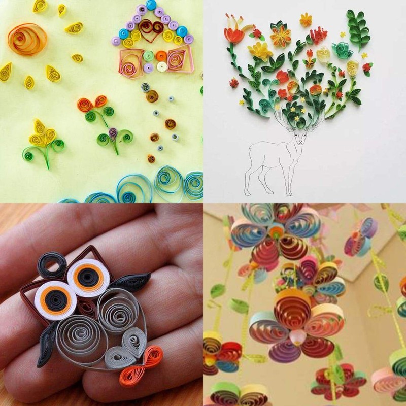 WLICCHS Paper Quilling Kits Quilling Tool Quil Board with Pins