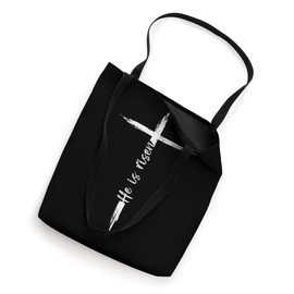He Is Risen Happy Easter Day Christian Cross Jesus Men Women Tote Bag