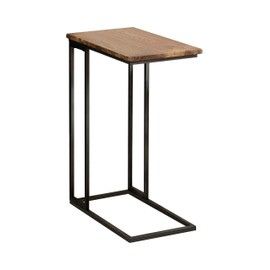 Coaster Home Furnishings Snack Power Outlet Gunmetal and Antique Brown Accent Table, Antiqued Brown (935871)