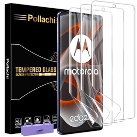 Pollachi Pack of 3 Screen Protectors for Motorola Moto Edge 50 Ultra/Edge 50 Pro, TPU Flexibility Hydrogel Film, Scratch-Resistant, Automatic Repair Small Scratches, Moto Edge 50 Ultra/Edge 50 Pro