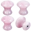 mookaitedecor 2 Pieces Crystal Mushroom Cabinet Knobs with Screws Knob