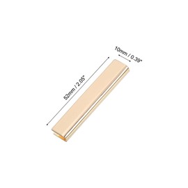 sourcing map 18Pcs Metal Belt Buckle End Tips, 2.05" Wide Rectangle Webbing Zipper Tips Clip Buckles with Screws for DIY Sewing Craft Purse Belt Repair, Light Golden