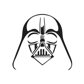 Darth Face Vader Decal Star Decal Vinyl Sticker Auto Car Truck Wall Laptop | Carbon Fiber | 5.5" x 5"