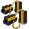 ROBLOCK Wheel Chocks (2pair/4pack with Rope) for RV Trailer Camper