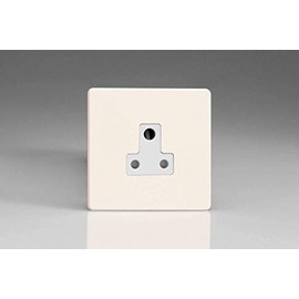 Varilight XDYRP5AWS.PD Screwless Primed 1 Gang 5A Round Pin Plug Socket