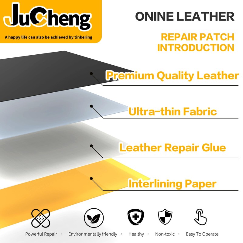 JuCheng Leather Repair Kit,3.5X79 inch Leather Repair Patch, Self-Adhesive Waterproof