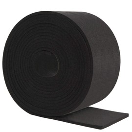 Neoprene Foam Strip Roll by Dualplex, 4" Wide x 10' Long x 1/16" Thick, Weather Seal High Density Stripping – Weather Strip Roll Insulation Foam Strips - 10 Feet Long