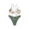 Zaful 2-Piece Bikini Set with Sunflower Print, Women’s Push-Up Padded
