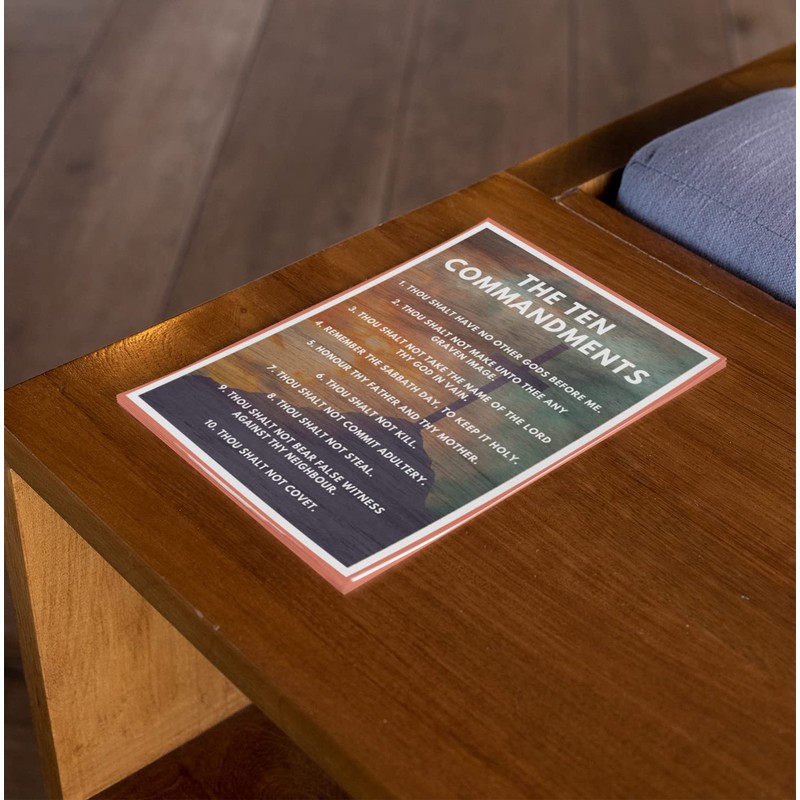 Ten Commandments Wall Decor - Vinyl Sticker - 9 X