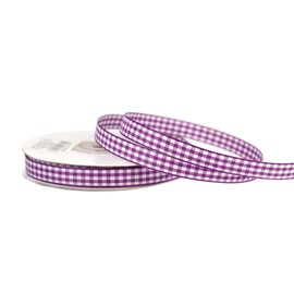 Checked Ribbon Purple 10 mm x 20 m