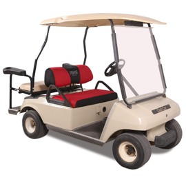 10L0L Golf Cart Seat Covers for Club Car Precedent, Yamaha, Fairplay and Star Models, Large Backrest 3D Air Mesh Fabric Breathable Anti-Slip Washable - Red