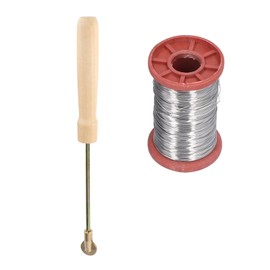 Wire Embedder Beehive Frame Tensioner Kit, Includes Copper Eyelets, Iron Wires, Practical Beekeeping Tool Set with Manual Embedder, For Use in the Beehive Box