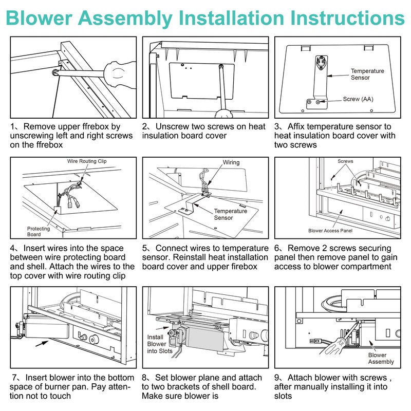 Hipoilk FIB100 Fireplace Blower Fan Kit for Duluth Forge and