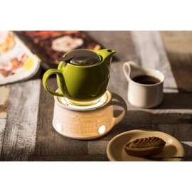Zero Japan Bee House - Tetera redonda para uno, 15 onzas, tetera de cerámica con tapa de acero inoxidable e infusor, boquilla de vertido suave, ollas para lavaplatos y microondas (rosa)
