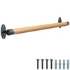 SELEWARE 36 Inch Wood Handrail Indoor Stairs Handrail Wall Mount