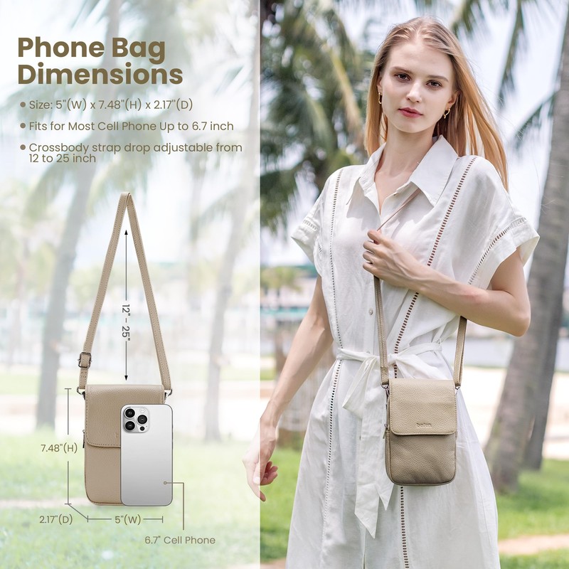 befen Genuine Leather Small Crossbody Bags for Women, Woman Cell