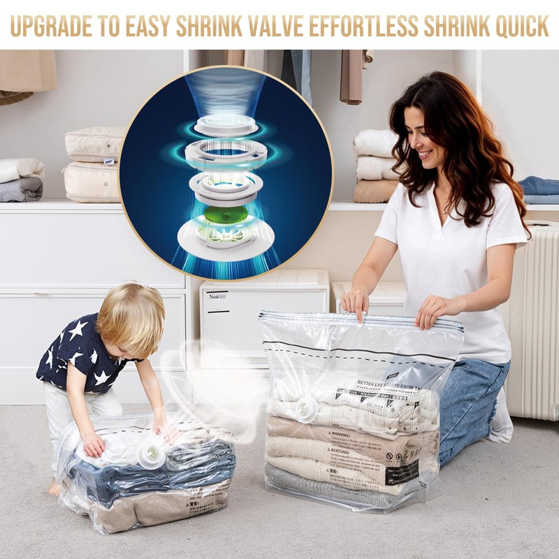 TAILI Cube Vacuum Storage Bags 8 Pack,Vacuum Bags for clothes