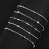 Boho Beads Anklet Multilayer Silver Chain Anklet Brtacelets Beach Accessories