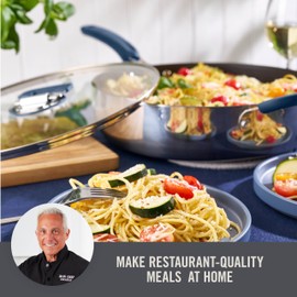 DASH Zakarian 5qt TruPro Stainless Steel Saute Pan with Lid - Blue