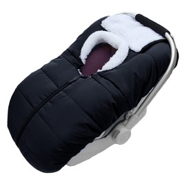 Mom's Choice Awards Winner-TSAYAWA Winter Baby Infant Car Seat Cover-Keep Babies Warm Carseat Bunting Bag/Blanket for Newborn-Cold Weather Insulated Windproof Carrier Canopy for Travel (Black)