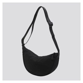 Nylon Crescent Crossbody Bag for Women – Lightweight Slouchy Hobo Shoulder Bag with Adjustable Strap
