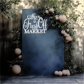 She's Fresh Off The Market Wooden Sign,Wedding Decor Rustic Wood Wall Art,for Photobackdrop,Bridal, Bachelorette,Engagement Party Decorations