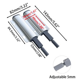 ZCLGOOD 2PCS Double Push to Open Door Latch, Magnetic Touch Release Cabinet Hardware, Press-Open Catches for Kitchen Cupboard Drawer Wardrobe, No-Handle Door Solution with Strong Magnet System