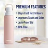 Brita Stainless Steel Water Filter Bottle, 20 Ounce, Rose, 1