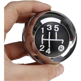 Huianpen Gear Stick Knob 5 Speed Car Chrome Gear Shift Knob for Fiat 500 2012 2013 2014 2015 2016 2017 2018 Auto Lever Shifter Stick Handball hift Lever Knobs