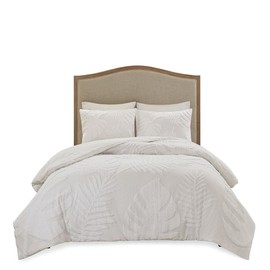 Madison Park 100% Cotton Chenille Palm Duvet Cover Set w/Tufted Technique,MP12