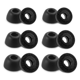 NANLANFAN Replacement Foam Eartips for JBL Tune Buds, JBL Live Free 2, JBL Live Pro 2, JBL Vibe Buds, JBL Live Beam 3, JBL Tour Pro 3/2 Earbuds, Ultimate Comfort, 6 Pairs (S/M/L, Black)