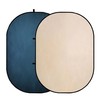 Kate Collapsible Backdrop Blue&Beige Pop Up Portable Backdrop 2-in-1 Panel