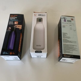 Asobu UV Hydro Light Purification 17oz Bottle Stainless Steel -Destroys Bacteria