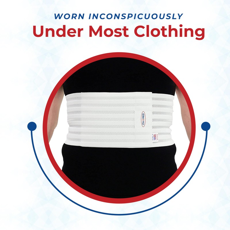 ITA-MED Breathable Elastic Rib Brace for Men, Ideal Compression Support