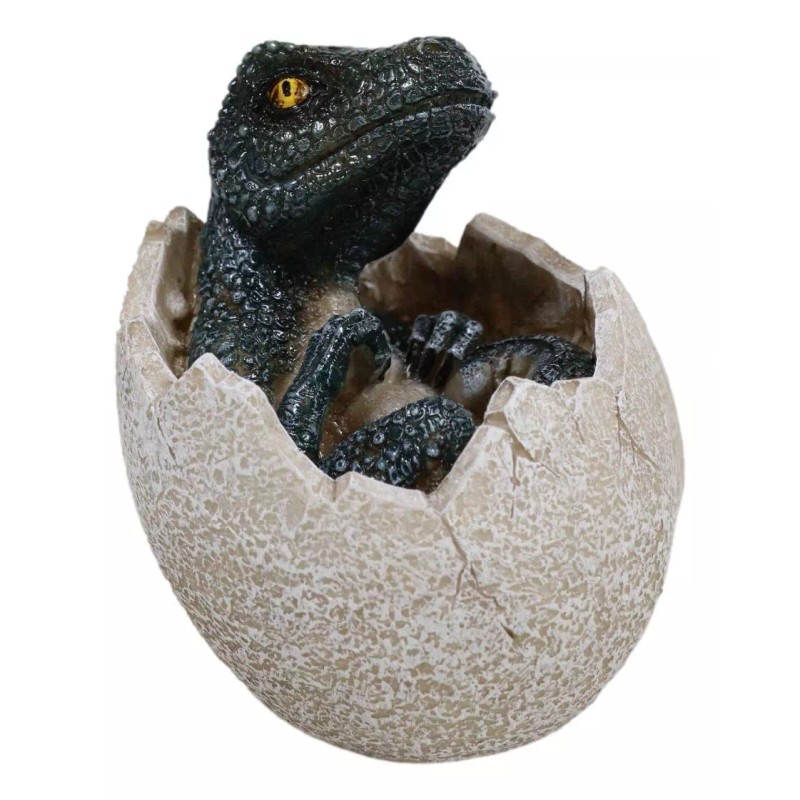 Jurassic Era Predator Velociraptor Hatchling Egg Dinosaur Figurine Collectible