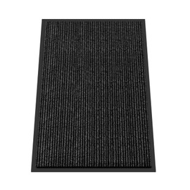 Kuyal Front Door Mat, 2'x3' Indoor Outdoor Entrance Mat, Commercial Floor Mats Inside Outside Entrance, Heavy Duty Durable Welcome, Rubber Backing Non Slip Outdoor Mats for Entryway, Black
