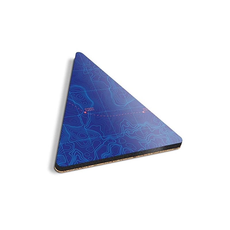 1 x Triangle Coaster - Sea Depth Topographic Map Ocean