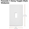 Lutron Fassada 1 Gang Wallplate, FG-1-WH, White