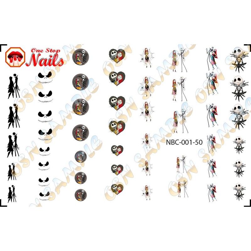Clear waterslide Nail Art Decals (Tattoos) by DimOxy Designs Themed