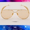 SevenColor Trendy Oversized Aviator Sunglasses for Women Men 2025 Gold