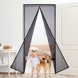 XXYY Magnetic Screen Door, Magnetic Curtain Magic Paste Mesh Curtain - Anti Mosquito or Anti Pest Magnetic Soft Door,105x210cm(41x83inch)