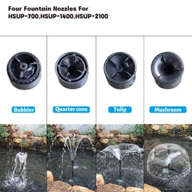 WaterRebirth HSUP700F Versatile Submersible Pump - Fountain Jets for Ponds, Fish Tanks, Water Gardens - Aquarium & Pond Pump (700L/H)