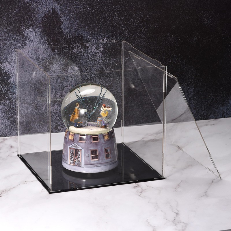sourcing map Acrylic Clear Display Case Box Dustproof Protection Showcase