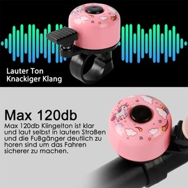 Children's Bicycle Bell for Children Girls Boys Adults 120 dB Mini Loud Bicycle Bell for Bicycle, Scooter, Tricycle, Children's Bike, Children's Bike, Mountain Bike - Bicycle Accessories