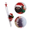 Climbing Ladder Sant Red White Golden Electric Santa Climbing Ladder